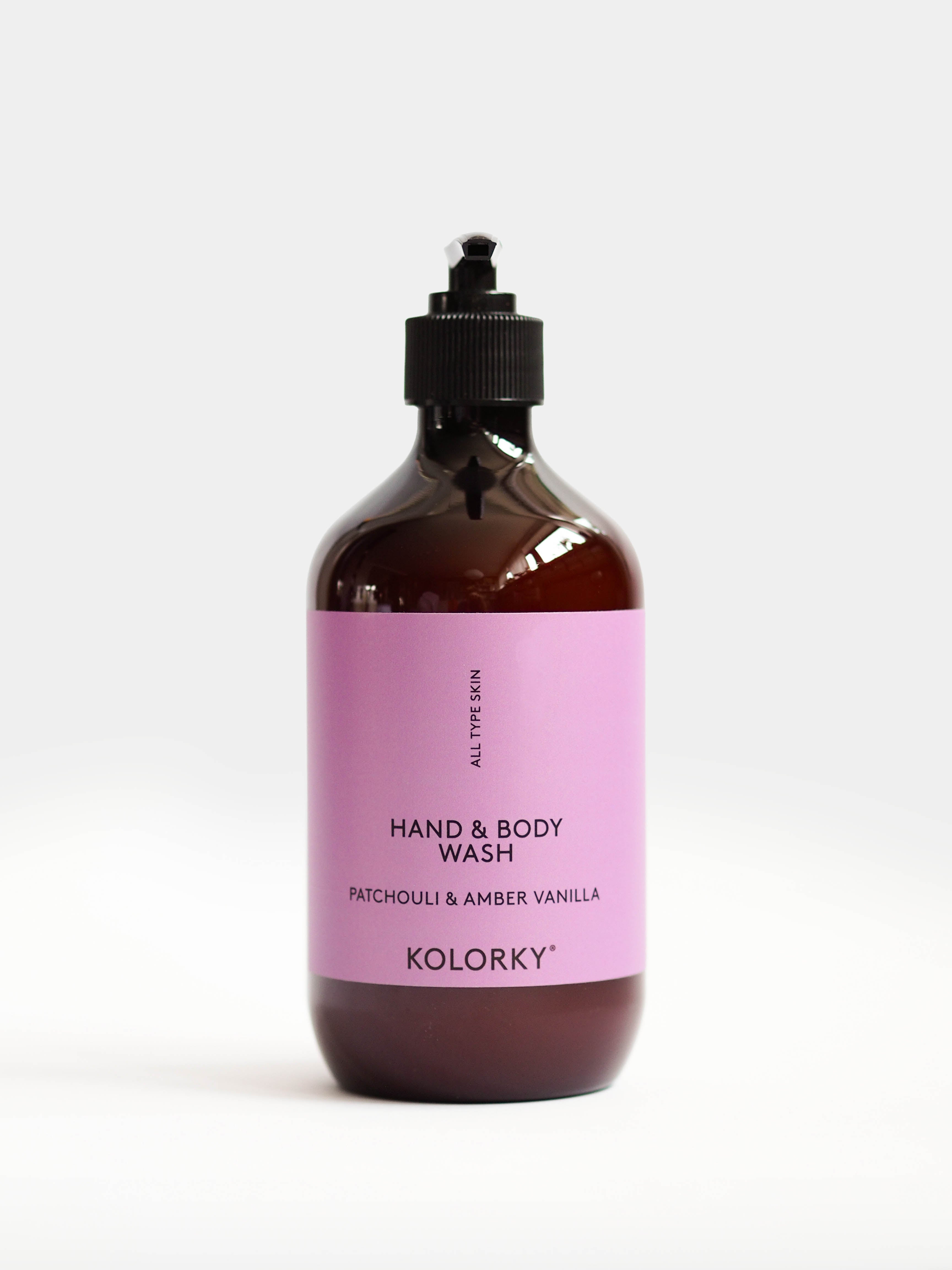 HAND & BODY WASH, Patchouli & Amber Vanilla, 490 ml