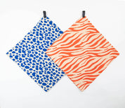 WILD COLOR Pieluchy muślinowe Leopard & Zebra, 2 szt.