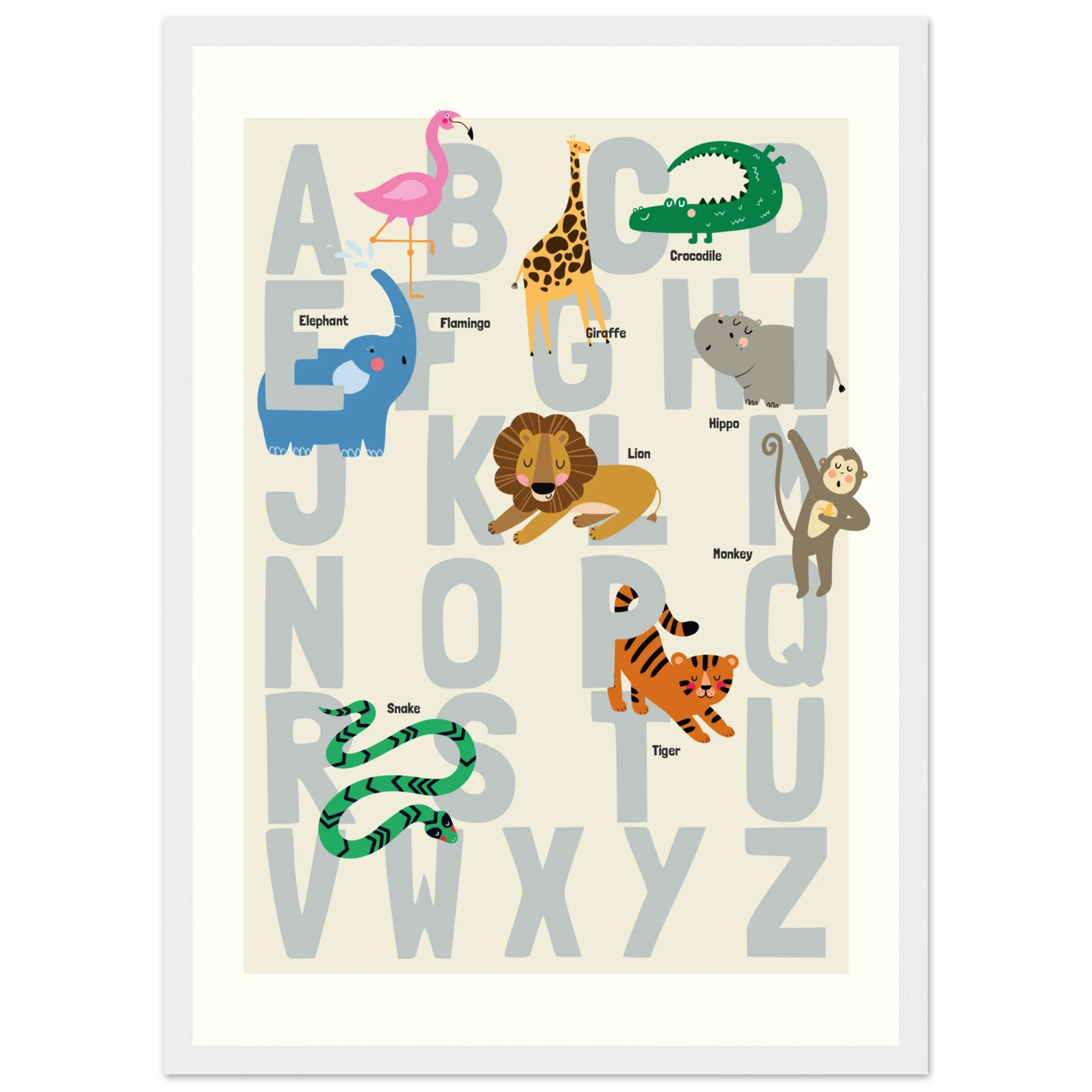 A3 (29.7 x 42  cm) - Vertical - White frame - Map