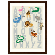21x29.7 cm / 8x12" - Vertical - Dark wood frame - Map